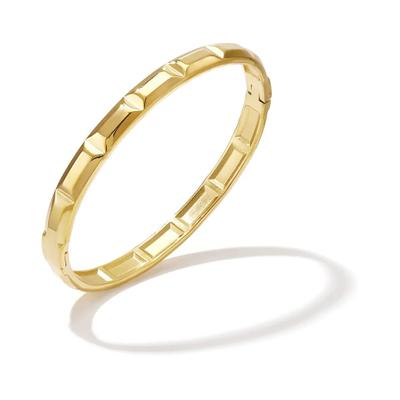 Armreif ADELIA´S "Armband Armreif aus Edelstahl mit schlichtem Design", gold (goldfarben), Armbänder, Damen, Edelstahl, Armreif, stylisch mit geometrisch facettierter Oberfläche