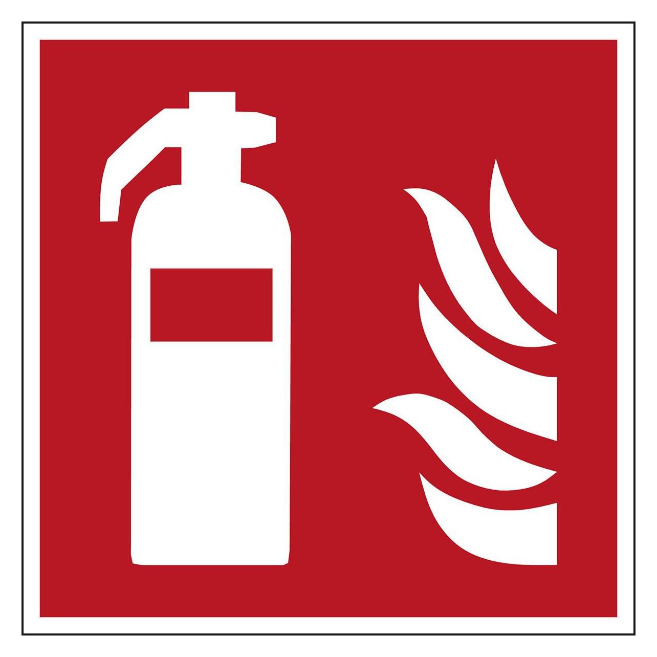 Brady ISO-Sicherheitsschild - Feuerlöscher (PIC F001-100X100-PE-CRD/1)