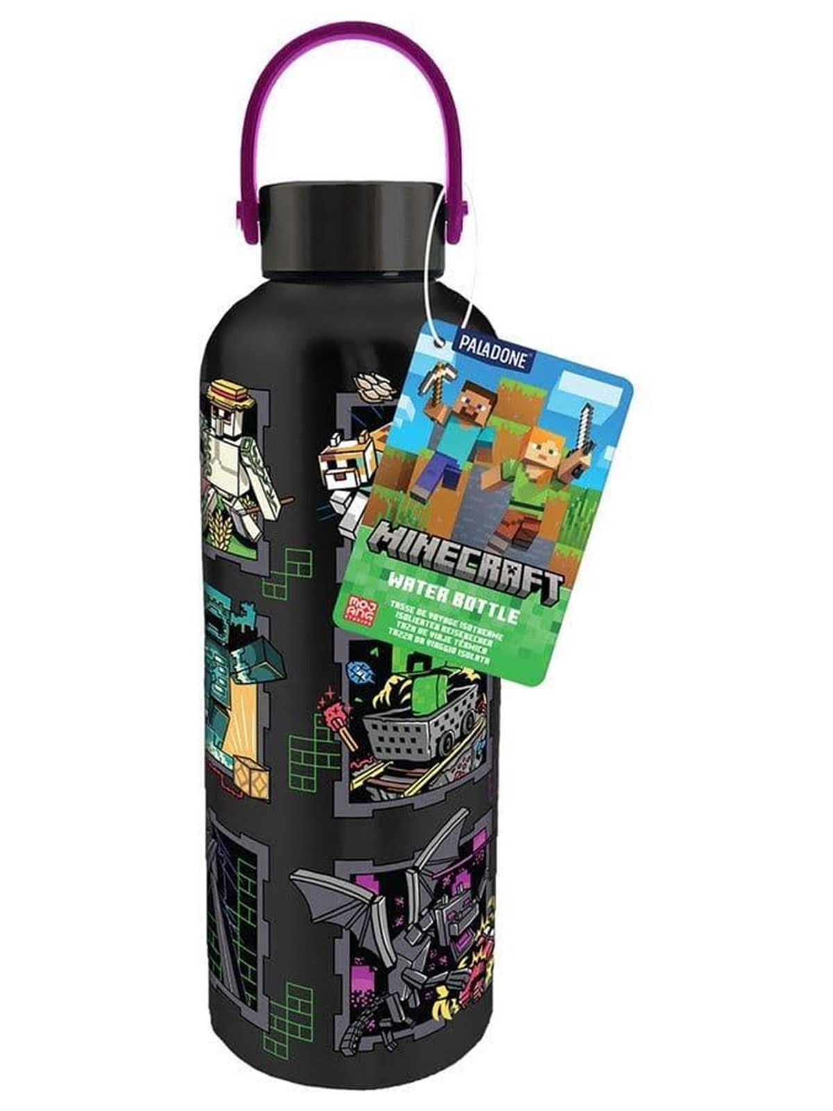 Paladone - Minecraft - Mascots Metal Water Bottle 500 ml - Wasserflasche