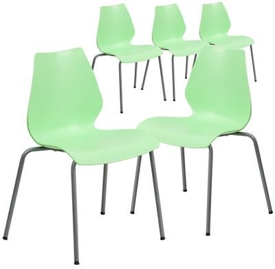 5 Pack HERCULES Series 770 lb. Capacity Stack Chair with Lumbar Support