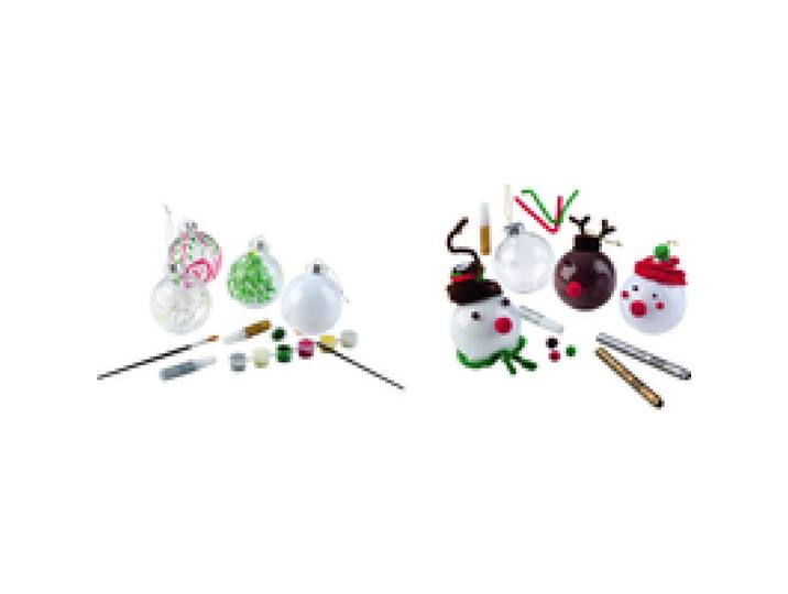 CRELANDO® Kit de peinture ou kit de loisirs créatifs pour boules de Noël
