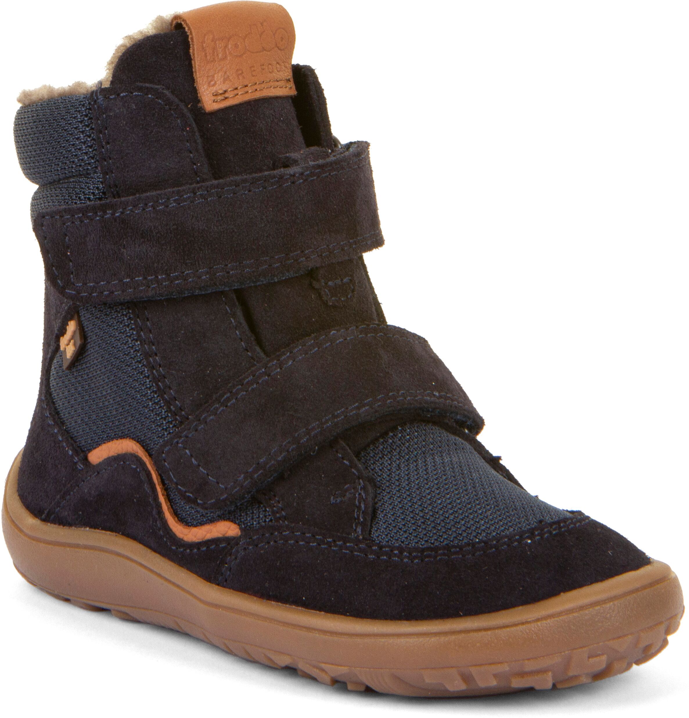froddo "BAREFOOT TEX WINTER" Klettschuh, Winterstiefel mit TEX-Membrane blau 27, wärmend