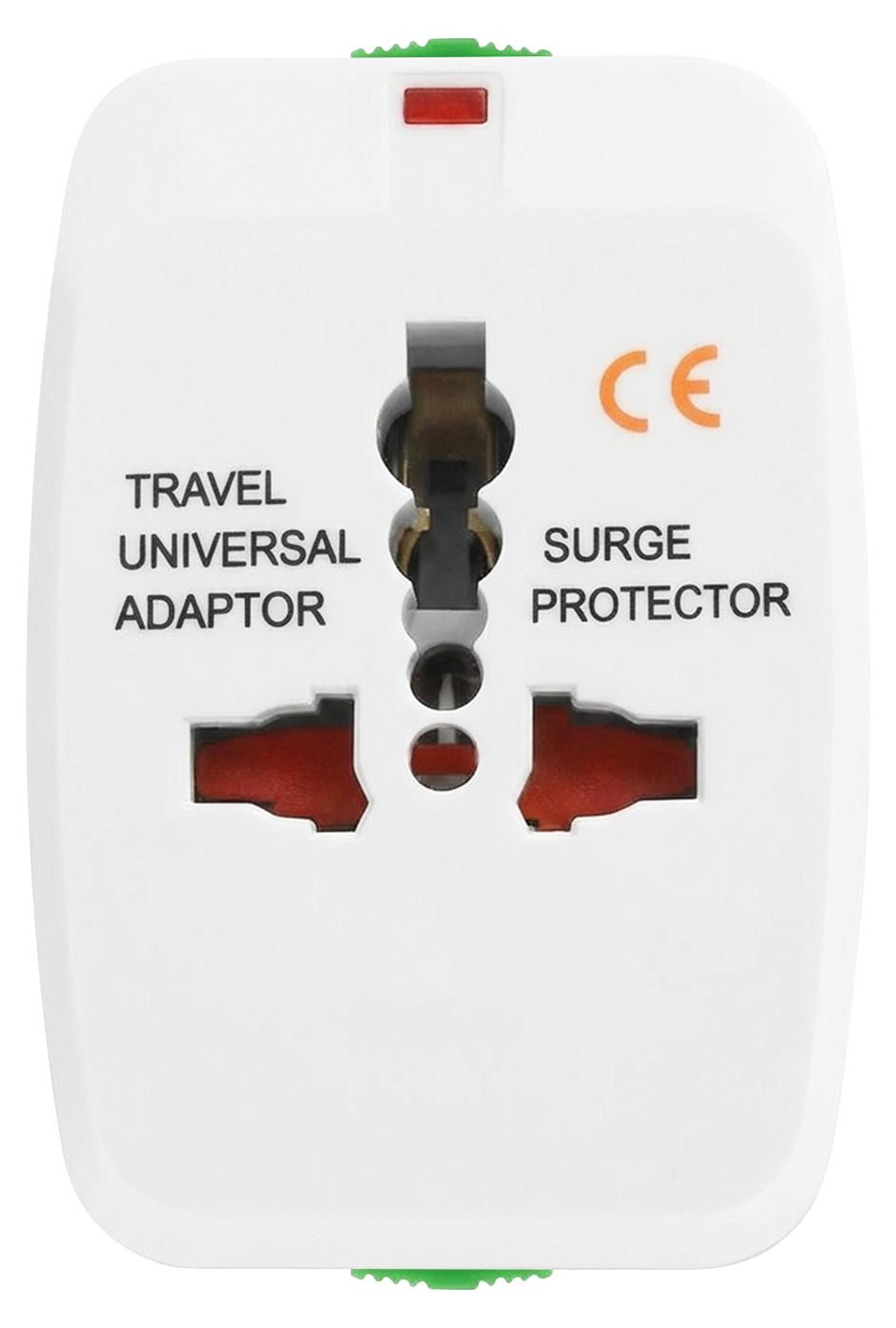 Avizar universele netadapter voor elektrische apparaten met overspanningsbeveiliging, wit