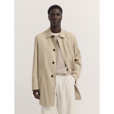 Kurzmantel BUGATTI "Regular Fit", Herren, Gr. 52, beige (40, beige), 67% Baumwolle, 29% Polyester, 4% Elasthan, unifarben, regular fit, Mäntel Kurzmantel, wasserabweisend und PFC-frei