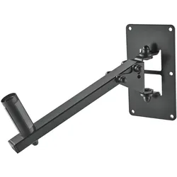 K&M 24169 Boxenwandhalterung (Wandmontage, Neigbar, Schwenkbar), Lautsprecher Ständer + Wandmontage, Schwarz