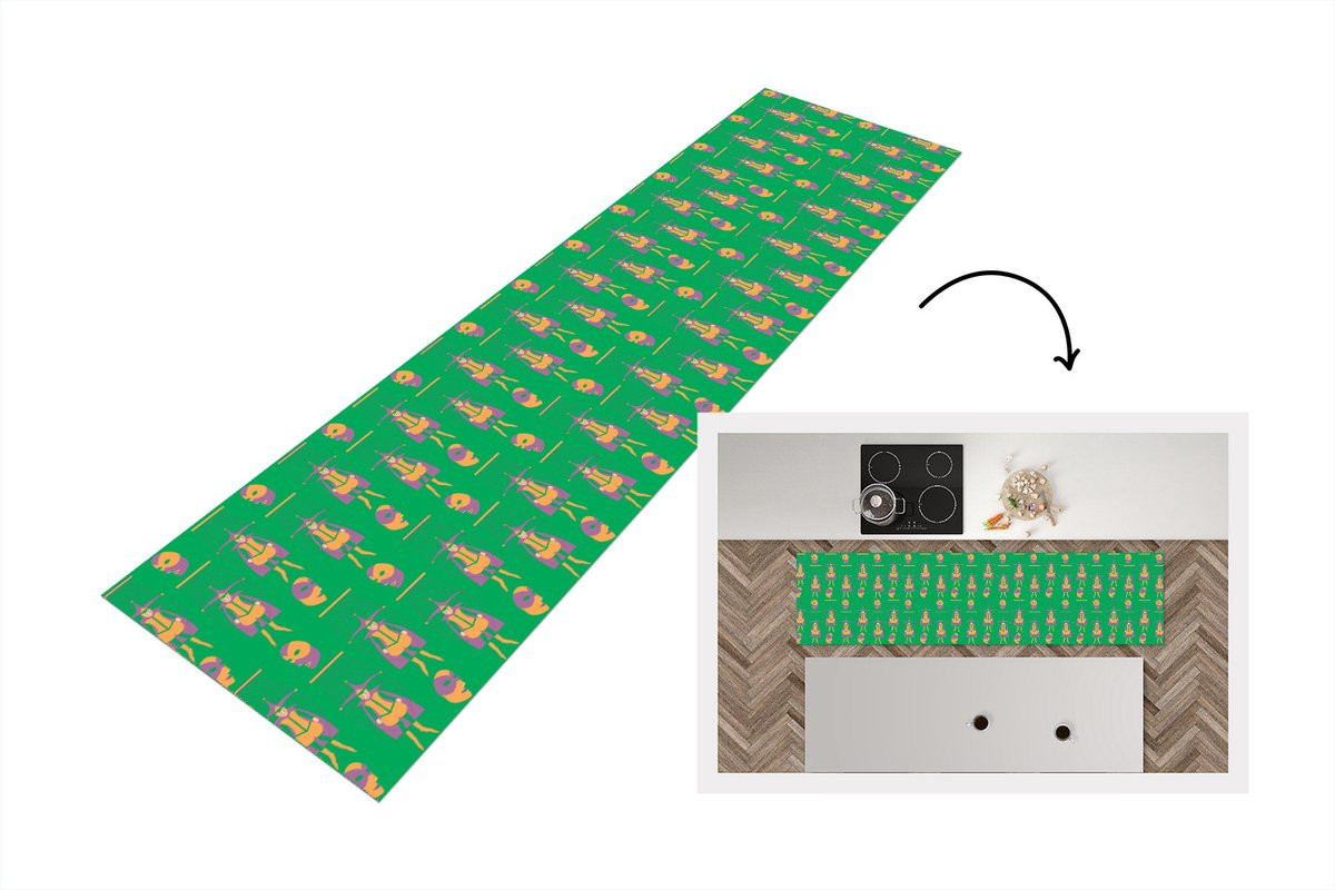 KitchenYeah Keukenloper Vinyl - Rechthoekig