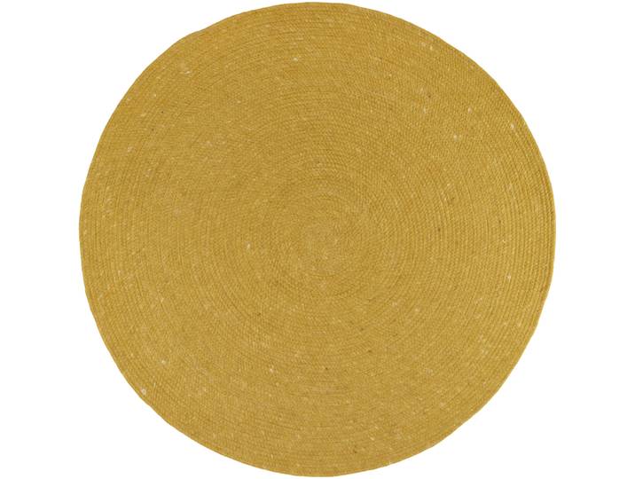 Teppich Juha mango Gefleckt/Meliert Wolle 140 x 140 cm - Teppich