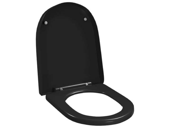 vidaXL Abattant WC à fermeture en douceur Libération rapide Noir