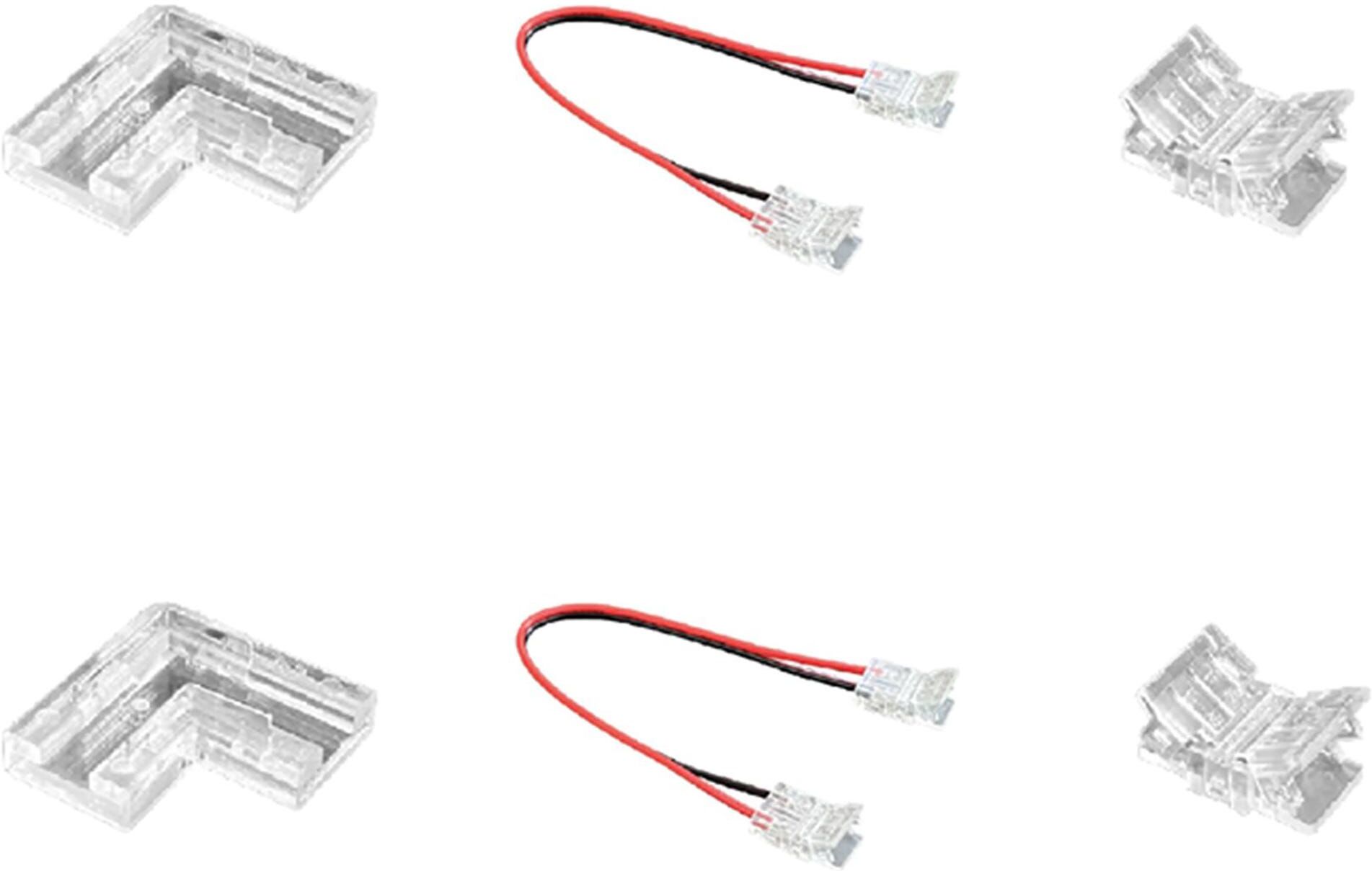 Tecnomat KIT CONNESSIONE STRIP LED 12/24 V MONOCOLORE CON 2 CURVE 90°  2 GIUNZIONI E 2 TERMINALI
