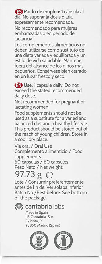 Cantabria Labs Iraltone Aga Plus cápsulas 60 u