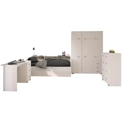 KINDERZIMMER SET Parisot Sleep 5-tlg. Holzdekor Weiß/Eiche