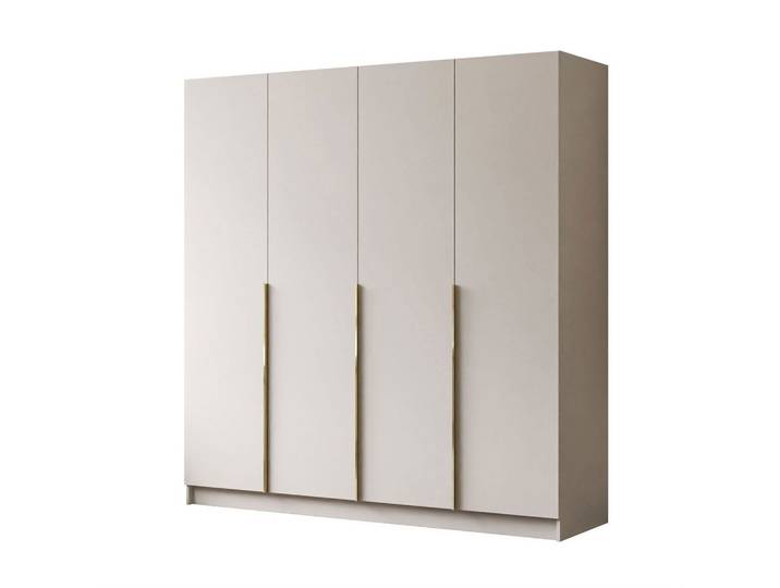 KLEIDERSCHRANK AUREL 4D mit goldenen Griffen