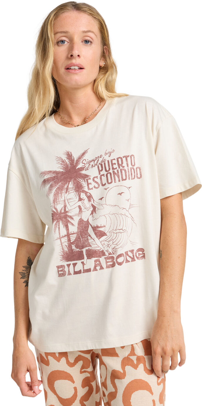 T-Shirt BILLABONG "Oriana", Damen, Gr. S, beige (weißcap), Obermaterial: 100% Baumwolle., Shirts T-Shirt weißcap S