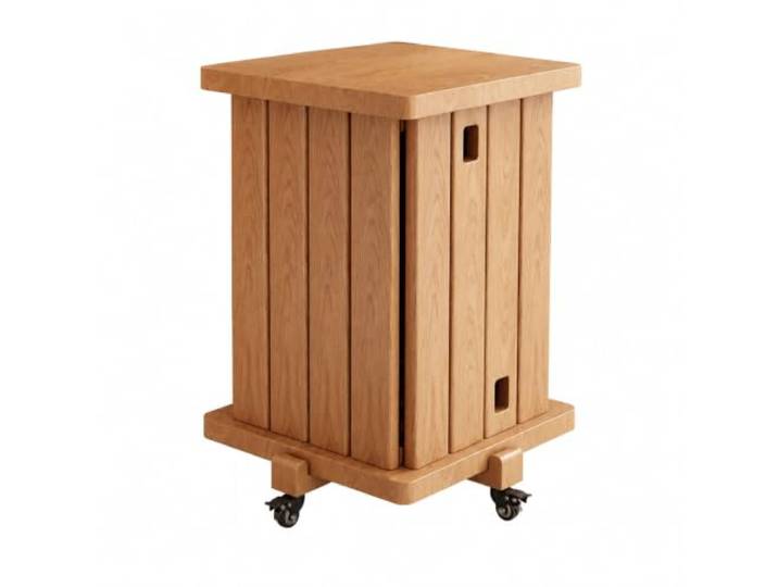 YDHFCD Vielseitiges Holz-Stapelhocker-Set mit Lenkrollen Stapelbares Design für platzsparende Lagerung, 360-Grad-Rollen, Massivholz(Style 6 33x52cm)