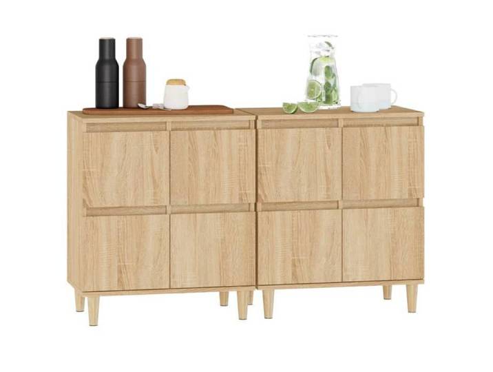 Promo printemps Buffets （2 pcs）- SHELD - Commode à tiroirs/MEUBLE BAS - chêne sonoma 60x35x70cm bois d'ingénierie M5028126