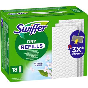 Swiffer Ersatztücher Bodentücher mit Duft, Nachfüllpack, trocken, 18 Tücher, 18 Stück