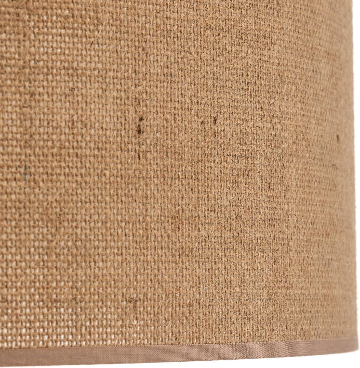 Pendant Light Jute cylinder Duolla, dimmable, Brown / rust, Living / Dining Room, Textile / fabric / silk, Country House / Rustic, Ceiling Light