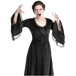 Metamorph Vampirkleid mit Spitze schwarz (3XL)