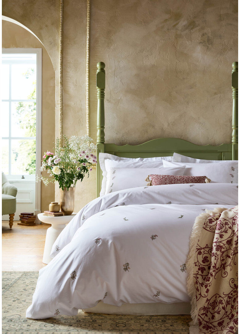 Historic Royal Palaces Bedding White Single Duvet Cover Set + 1 Standard Pillowcase