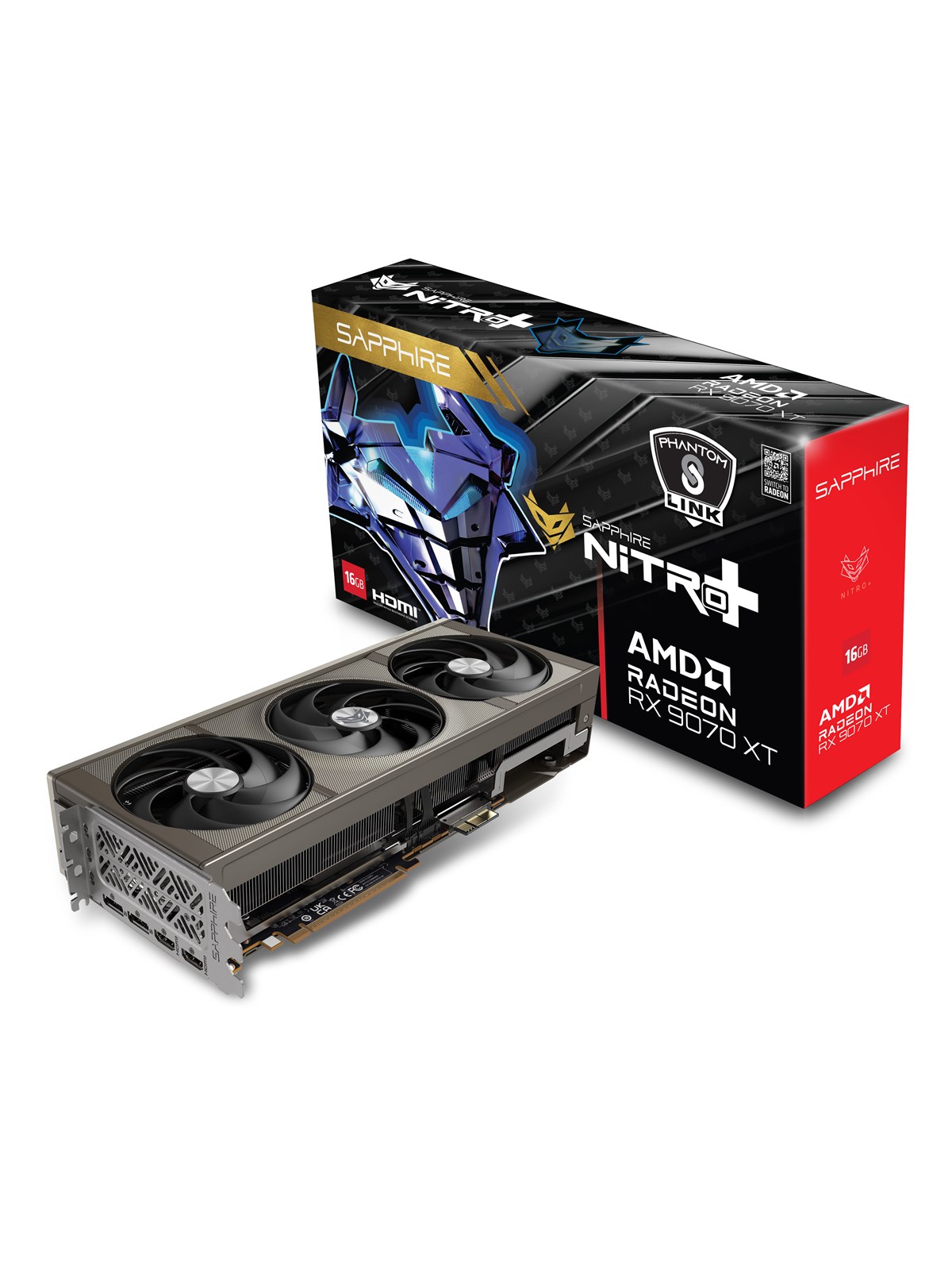 Sapphire Radeon RX 9070 XT PhantomLink - 16GB GDDR6 RAM - Grafikkarte