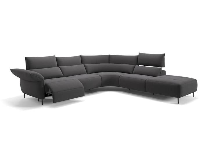 Stoff Wohnlandschaft BOSA L-Form Herz-Waage-Funktion XXL Sofa