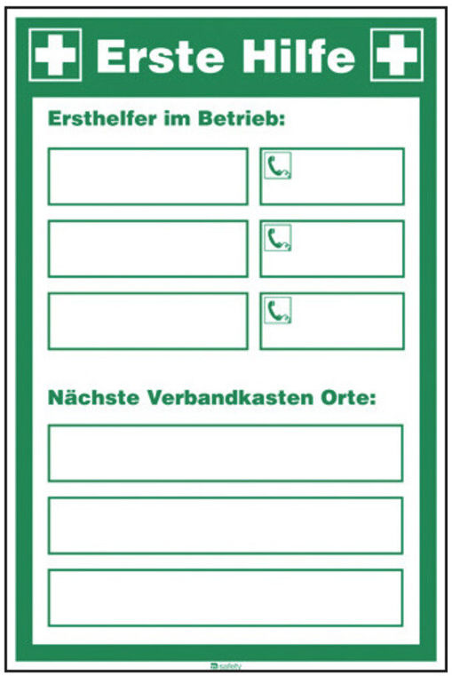 Anleitung zur Ersten Hilfe Ersthelfer, Typ: 02200 ; nVent HOFFMAN (K160.02.117)