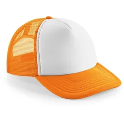 Beechfield Unisex 5-Panel Vintage Trucker Kappe Netz Cap B645 orange/white one size