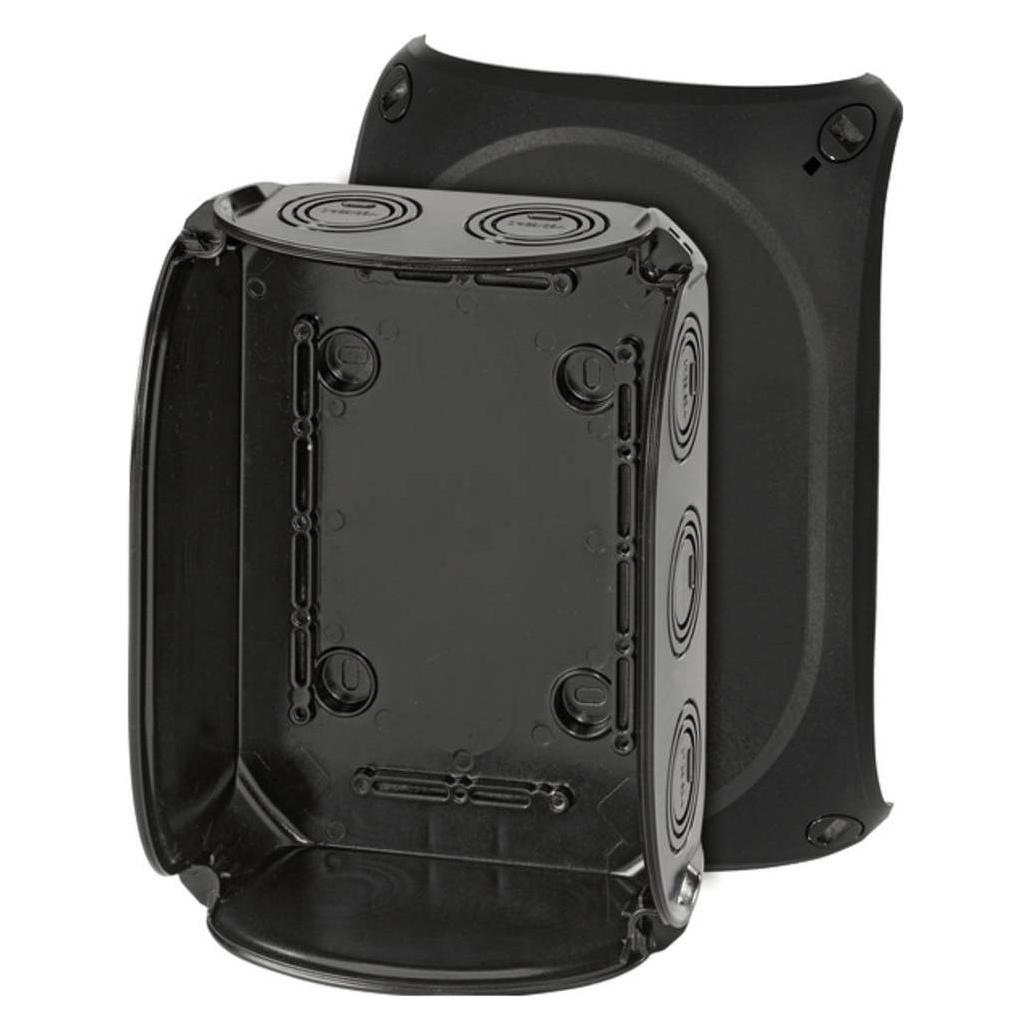 Hensel Black Junction Box, 210x155x92mm (KF1600B)