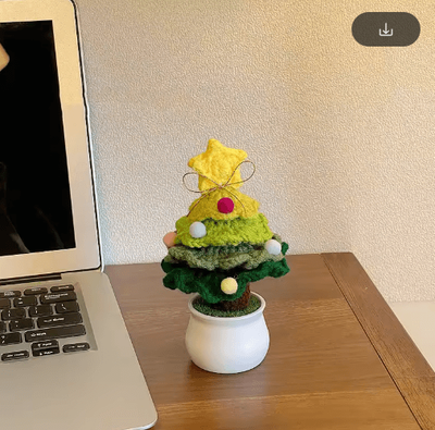 Inspire Picks Handmade Crochet Christmas Tree Ornament Mini Knitted Holiday Decoration 1
