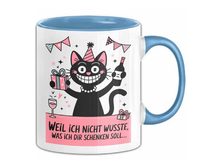 Trendation Tasse Sarkastische Katze Tasse Geschenk Lustige Geschenkidee Spruch Weil I