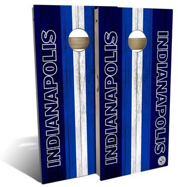 Skip's Garage Indianapolis Football Outdoor Cornhole Board Set