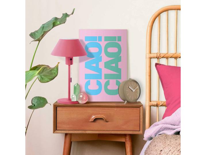 Leinwandbild REINDERS Ciao Ciao , rosa (farbe bild(er): rosa), B:20cm H:30cm T:2,5cm, Leinwand, Bilder, Leinwandbild