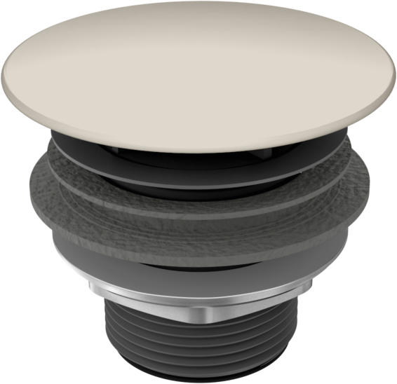 Kaldewei Permanentablaufventil 3094 905800000668 warm grey10, runder, emaillierter Deckel