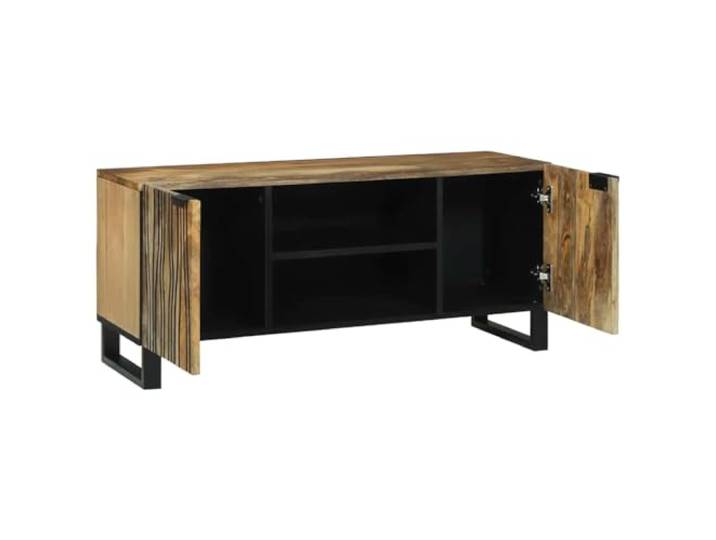 GKHPYURE TV-Schrank braun 105 x 33 x 46 cm Holz mehrschichtig Wandmontage, 2 Regale, 2 Türen, platzsparendes Design, moderner Stil