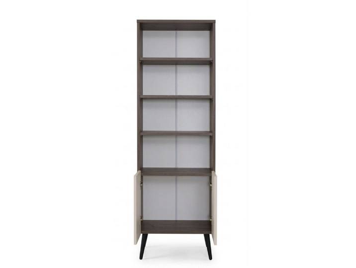 Xlmoebel Aufsatzregal Beige-braunes Holzregal für modernes Wohnzimmer mit 2 Türen, Made in Europa