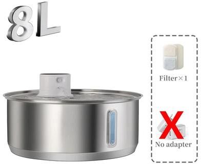 Inspired Finds HydraFlow 8L Stainless Steel Automatic Pet Water Fountain fountain 1 Filter