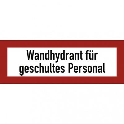 Dreifke® Aufkleber, Wandhydrant für geschultes Personal, Folie, 210x74 mm