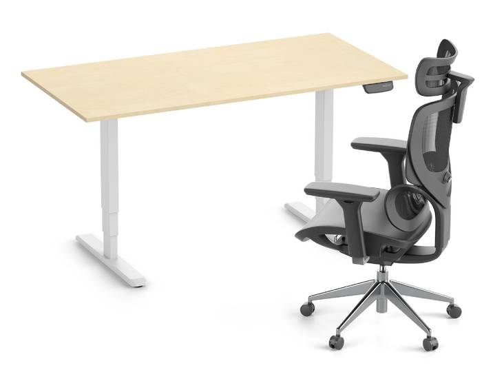 PRIMUS + Stuhl SENTA FX Weiß 180x80 Birke