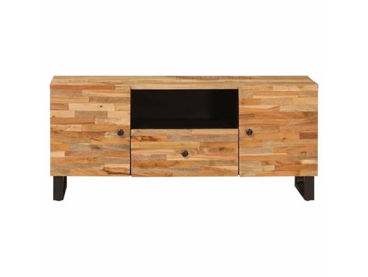 KTHLBRH TV-Schrank aus Massivholz, Mango, 105 x 33 x 46 cm, Braun Rechteckige Form, warme braune Farbe, perfekt für Wohnzimmer, eleganter TV-Schrank