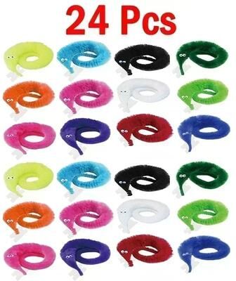Uplift Picks WiggleWorm Furry Magic String Toys 24 Pcs