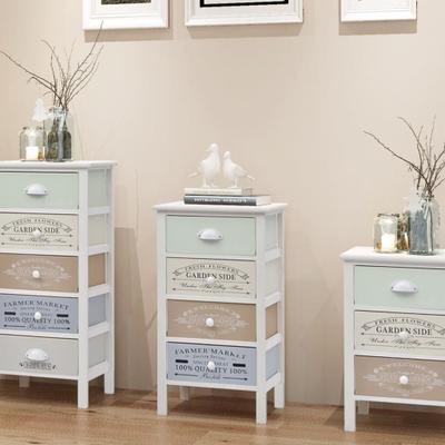 vidaXL Schränkcken 4 Schubladen Französischer Stil Holz