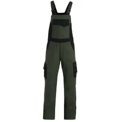 Premium Latzhose ECKHARD "Twill 300" - 114 - olive/schwarz