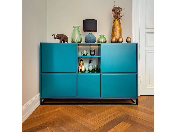 Buffet Pickawood MDF Peint Vert bleu
