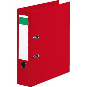 Grüner-Balken Ordner PP, A4, 8cm, Kunststoffordner, rot