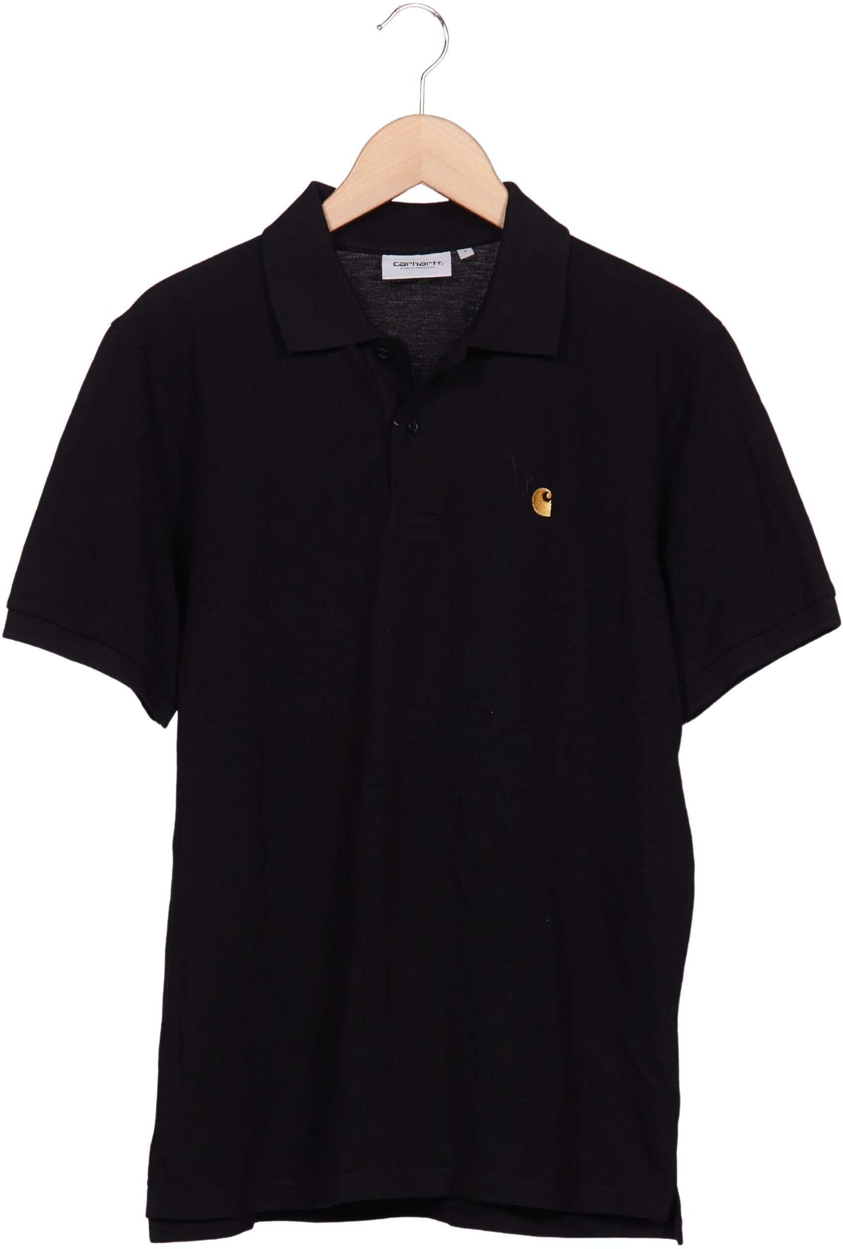 Carhartt Herren Poloshirt, Schwarz, Gr. S, Baumwolle - Second Hand