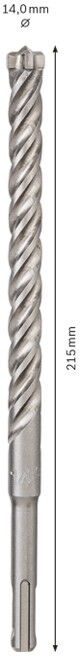BOSCH Foret marteau en carbure “7X” SDS-plus 14X215 mm (2608576159)