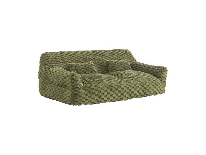CHITA Sofa 2-Sitzer Sofa, mit Kissen & Decke, Chenille, Vakuum-Kompression, 1 Sofa + 2 Kissen +1 Decke, platzsparend, kein Aufbau erforderlich