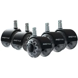 AMSTYLE Universal-Schwerlastrollen 5er Set SPM1.977 Silber