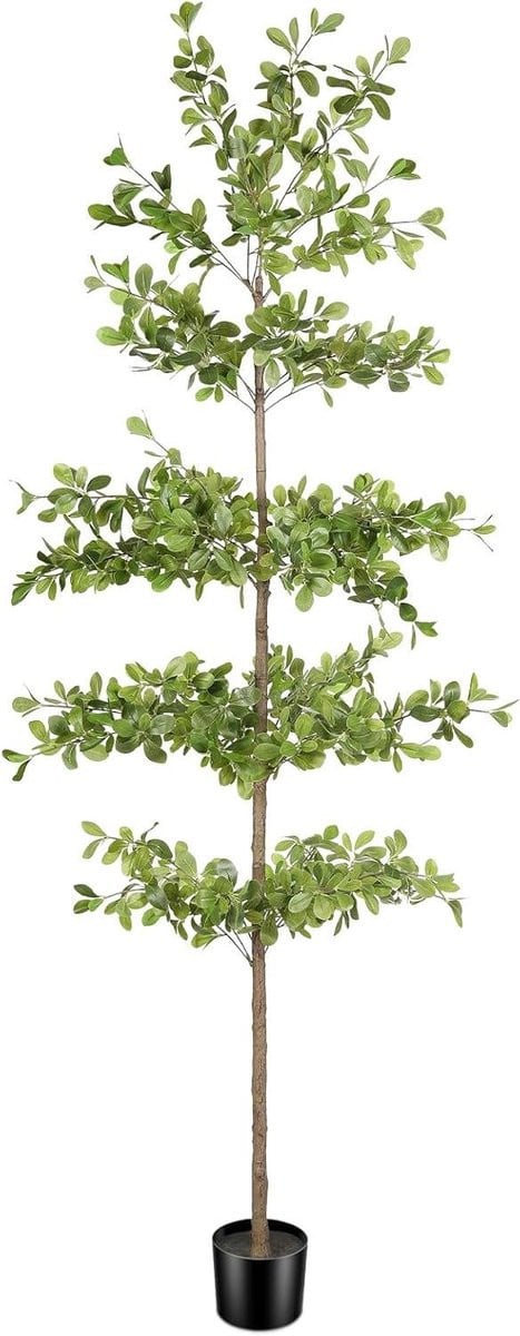 Realistische Nep Olijfboom Kunstplant voor Interieur Decoratie - Groen - Hoogte: 210 cm