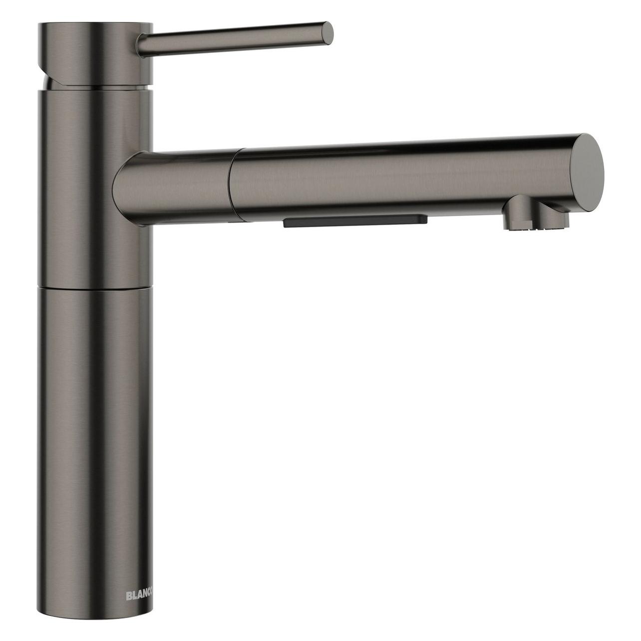 Blanco ALTA-S II | Edelstahl satin dark steel | Hochdruck | Mit herausziehbarem Schlauch | Rückfluss (527555)
